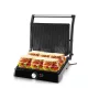 Elektromos grill és melegszendvics sütő, tapadásmentes, 2200W, 180°-ban nyitható