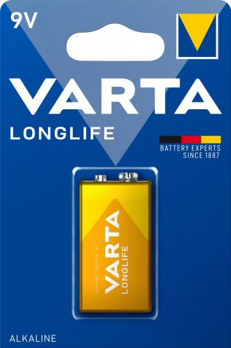 VARTA Longlife Alkáli 9V Tartós Elem B1