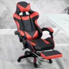 Zelux gamer szék öko-bőr borítással, lábtartóval, karfáfal fekete-piros