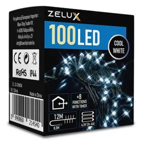 Zelux 100 LED Christmas Light CW, 12m