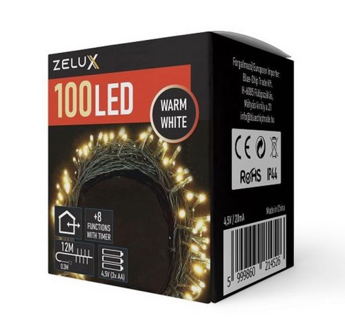Zelux 100 LED Christmas Light WW, 12m