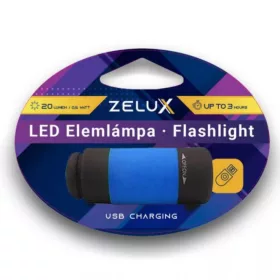 Zelux Led USB rechargeable Flashlight 0.5W Blue