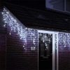 Zelux 100 LED Christmas Light Icicle Light Curtain CW, 2,5m