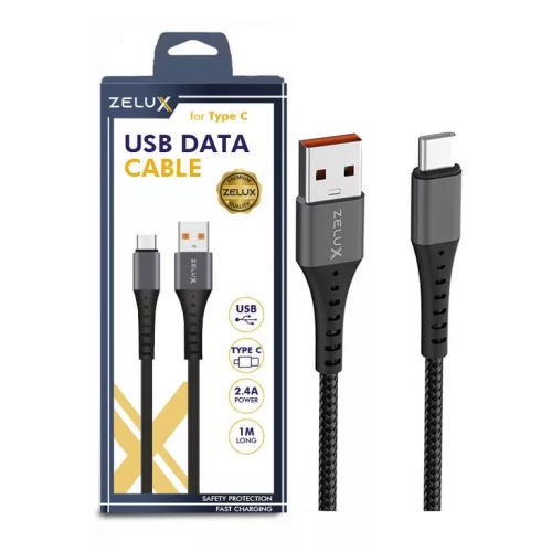 Zelux fast charger and data cable 100cm typeC