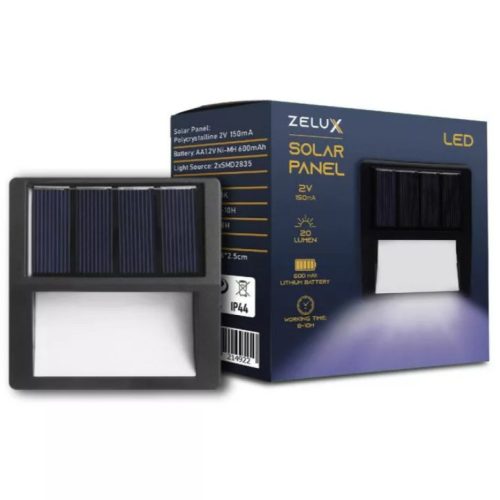  Zelux LED Solar wall lamp Black