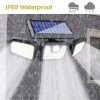 Zelux solar wall outdoor lamp with motion sensor and 3 lighting units