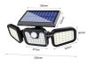 Zelux solar wall outdoor lamp with motion sensor and 3 lighting units