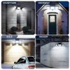 Zelux solar wall outdoor lamp with motion sensor and 3 lighting units