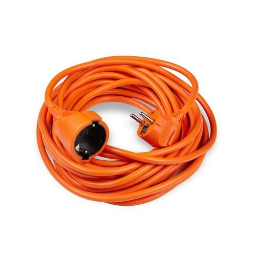 Zelux Extension cord, 1 socket, 10m cable, 1,5mm2 (orange)
