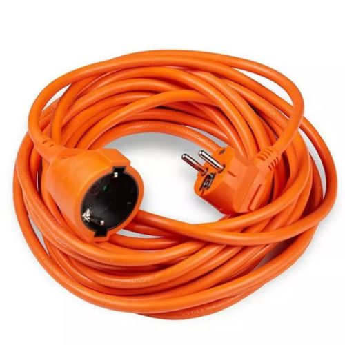Zelux Extension cord, 1 socket, 20m cable, 1,5mm2 (orange)