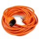 Zelux Extension cord, 1 socket, 20m cable, 1,5mm2 (orange)