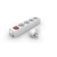 Zelux Extension Cord 4x16A Socket with Switch  1m