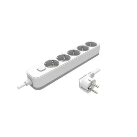 Zelux Extension Cord with 5 Sockets and Switch 2m