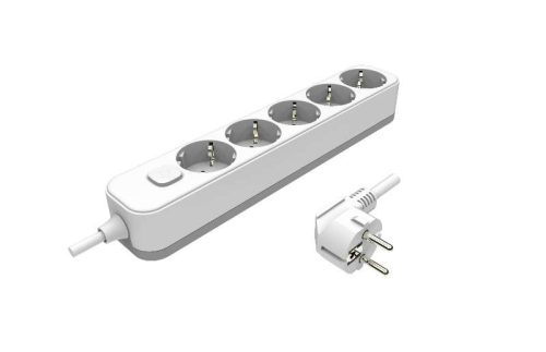 Zelux Extension Cord with 5 Sockets and Switch 2m