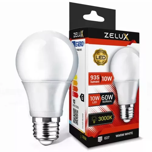 Zelux Led Globe Bulb 10W E27 3000K