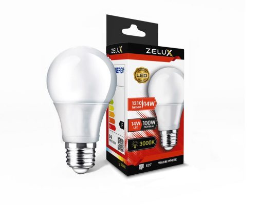 Zelux Led Globe 14W E27 3000K guľová žiarovka