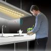 Zelux led strip with sensor and switch for kitchen counter, stairwell 2m