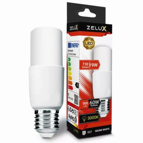 Zelux Led Bright Stick Izzó E27 9W T37 3000K
